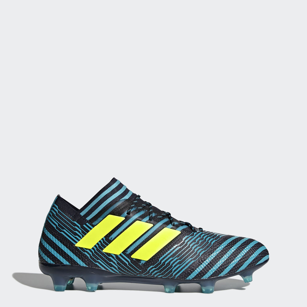 Adidas Nemeziz 17.1 Firm Ground - ποδοσφαιρικα παπουτσια ανδρικα - Κίτρινα/Μπλε,Μέγεθος: EU 36 – 54